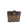 Louis Vuitton Vintage Damier Ebene Compact Zip Bifold Wallet