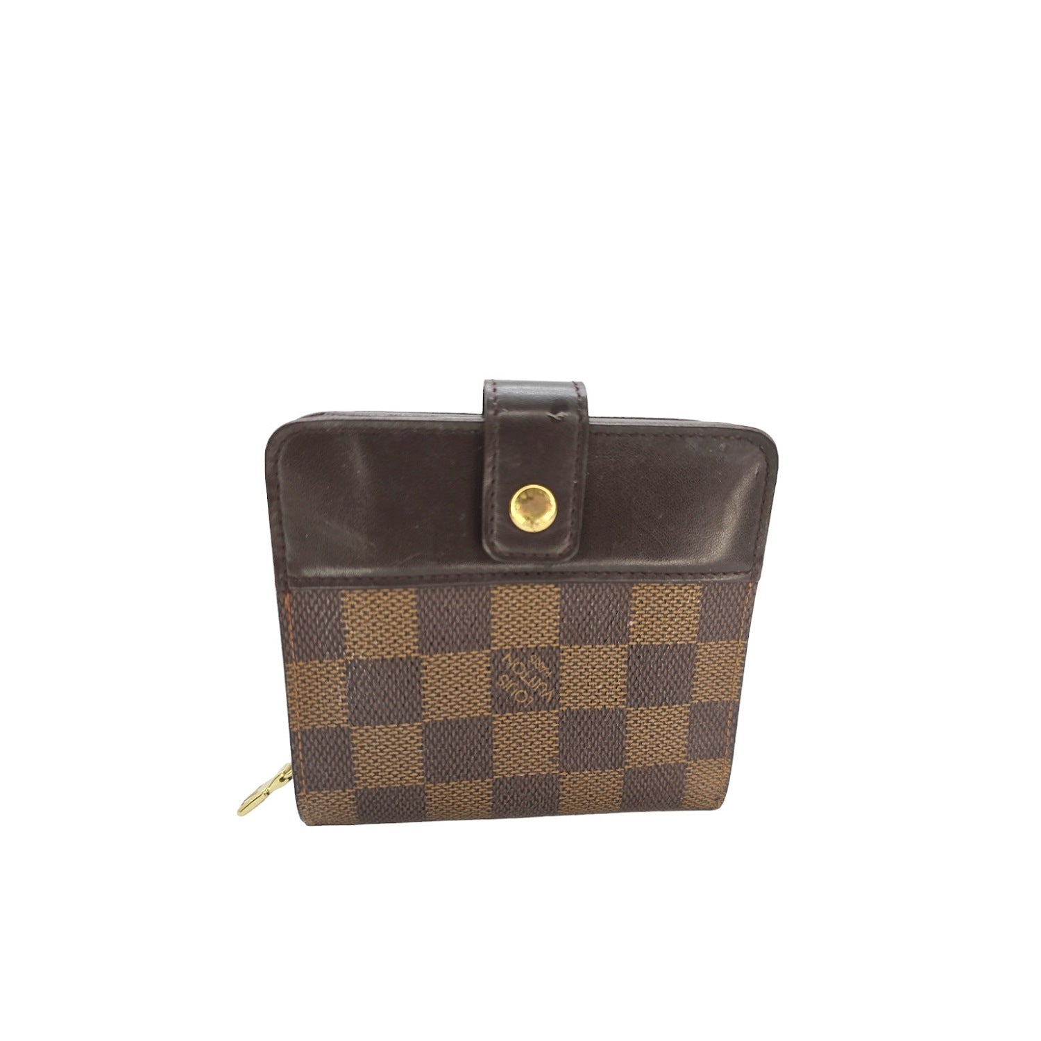 Louis Vuitton Vintage Damier Ebene Compact Zip Bifold Wallet