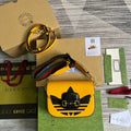 gg x Adidas Horsebit 1955 Mini Bag Yellow For Women, Women’s Bags 8.1in/21cm gg 658574 U3ZDG 7775