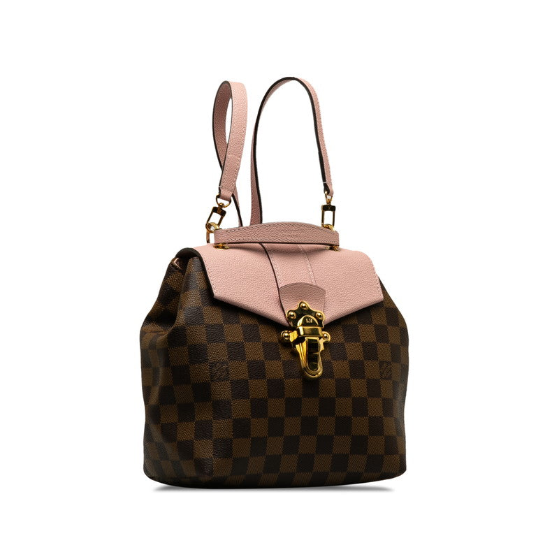Louis Vuitton Damier Clapton Magnolia Rucksack N42262 Brown Pink PVC Leather  Louis Vuitton  Rucksack