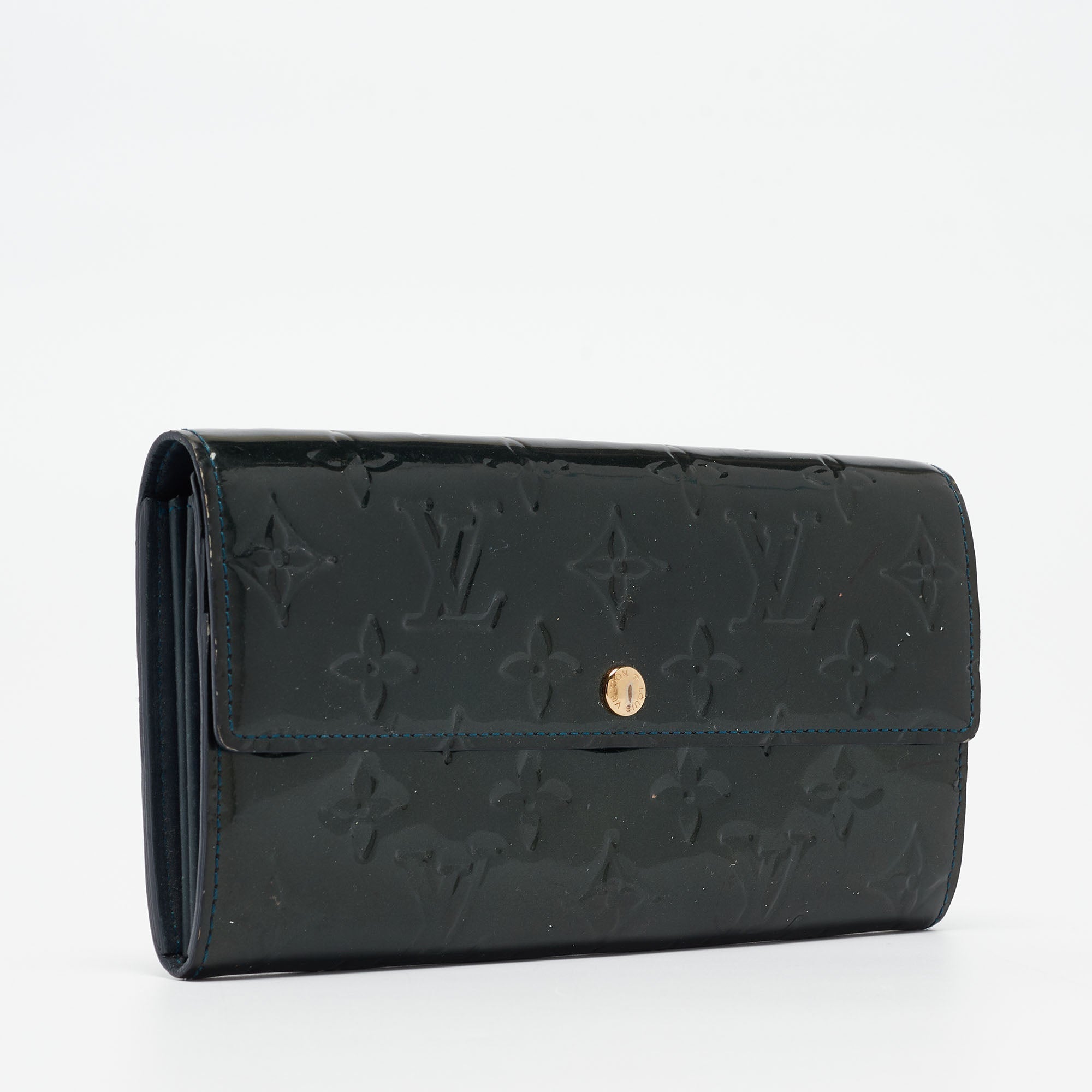 Louis Vuitton Nuit Monogram Vernis Sarah Wallet