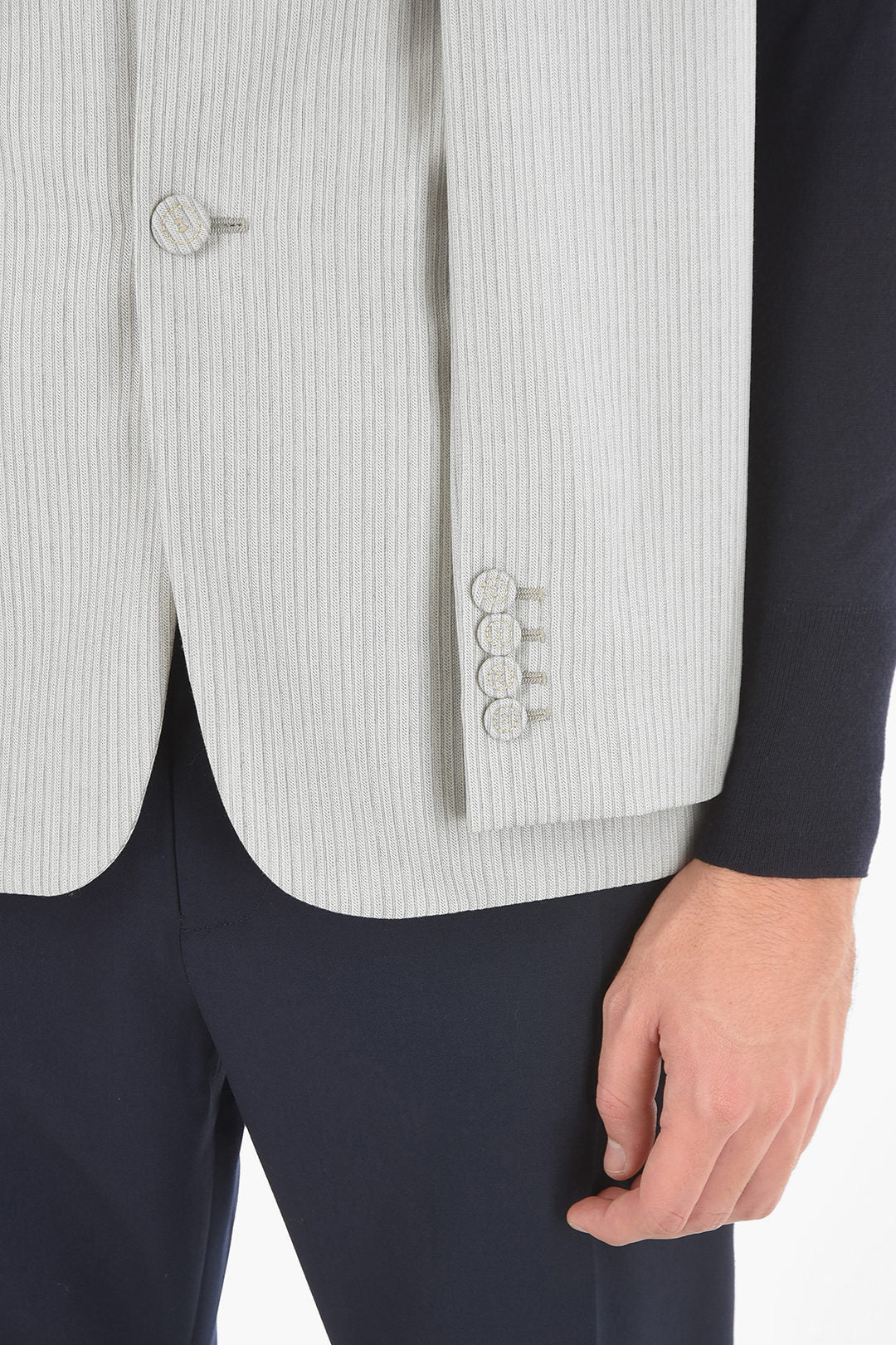 Dior HOMME Wool Vest with Peak Lapel and Sleeve Scarf