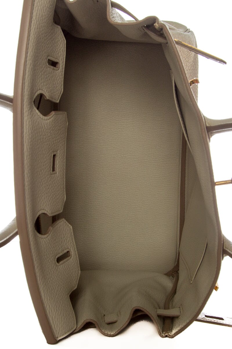 HermÃƒÆ’Ã‚Â¨s Birkin 30 Beton Clemence GHW #A Full Set  Handbag