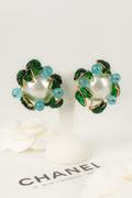 Boucles d'oreilles en pÃƒÆ’Ã‚Â¢te de verre Chanel