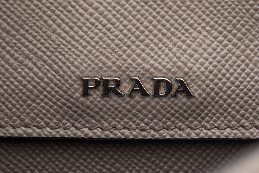 Prada Saffiano Cuir Double Turn Lock Handbag