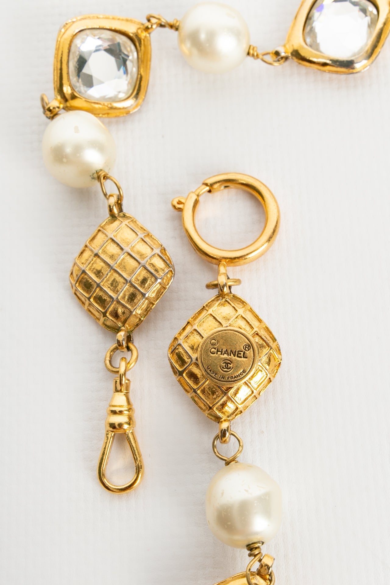 Parure perlÃƒÆ’Ã‚Â©e et strassÃƒÆ’Ã‚Â©e Chanel