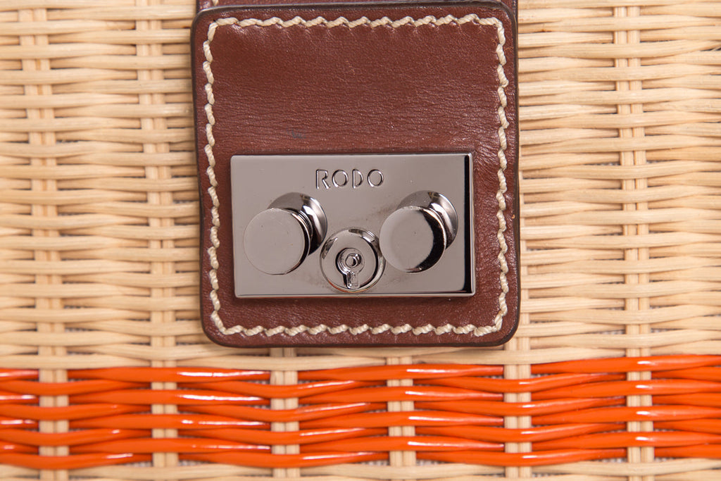 Rodo Wicker & Leather Handle Bag