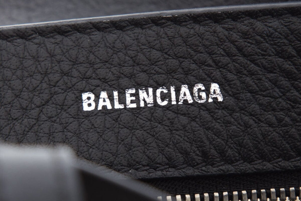 Balenciaga Black Leather top Handle Handbag