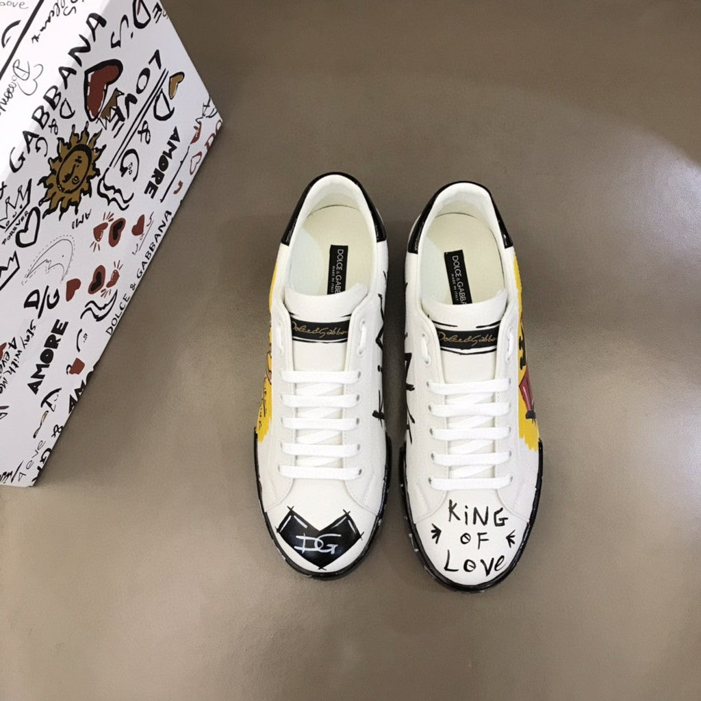 DG Limited Edition Portofino Sneakers White For Men DG Shoes