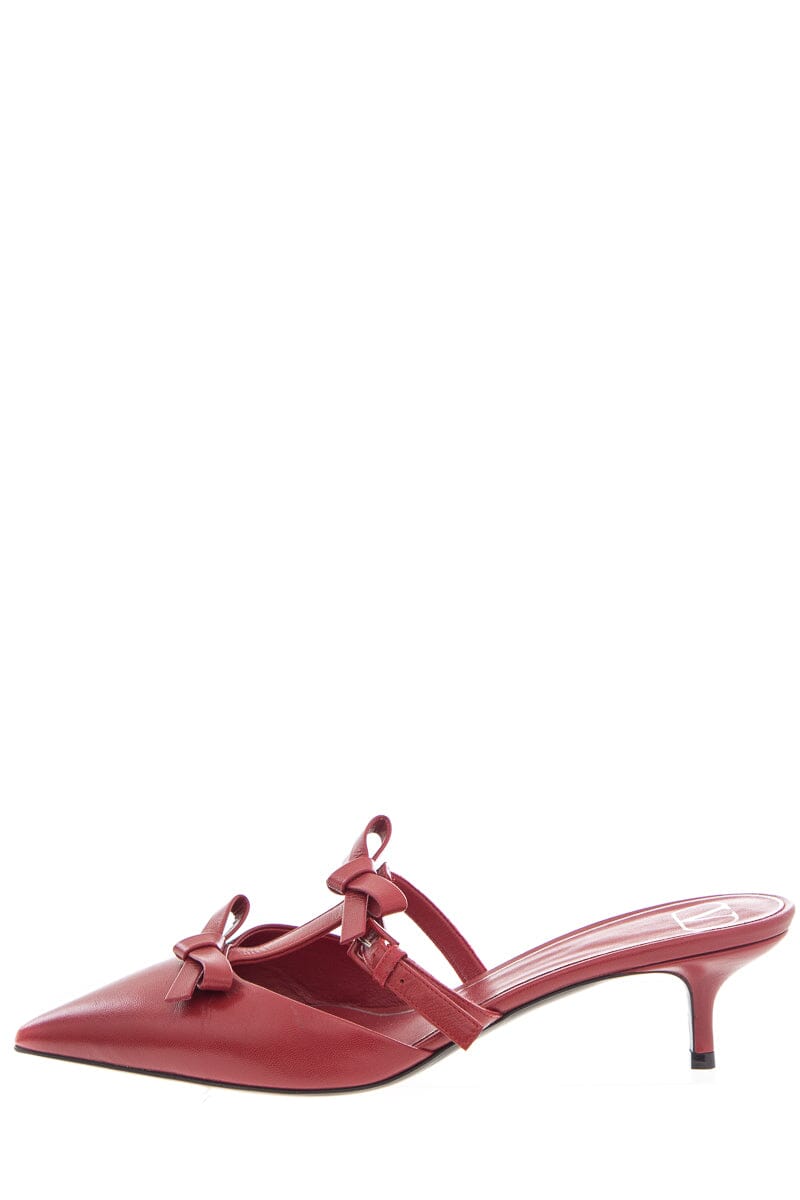 Valentino Red Leather Kitten Heels SZ 40