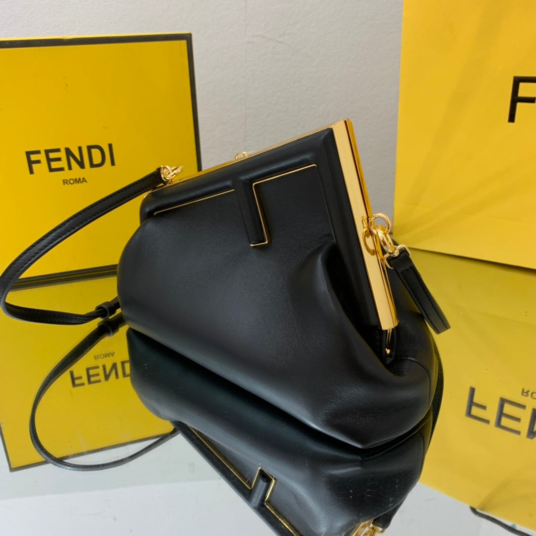 FI First Small Black For Women, HandBags, Shoulder And Crossbody Bags 10.2in/26cm FF 8BP129AGLAMIEF0KUR