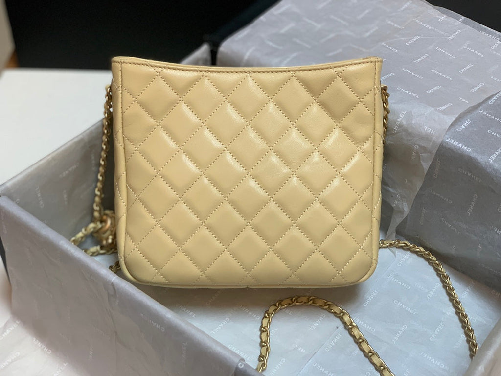 CHLHobo Handbag Beige Bag For Women 16cm/6in