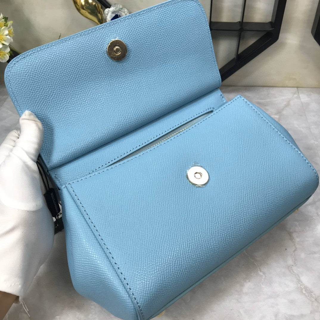 GLAMI MeGLAMIum Sicily Handbag In Dauphine Blue For Women 10.2in/26cm GLAMI GLAMI4347A10018H422