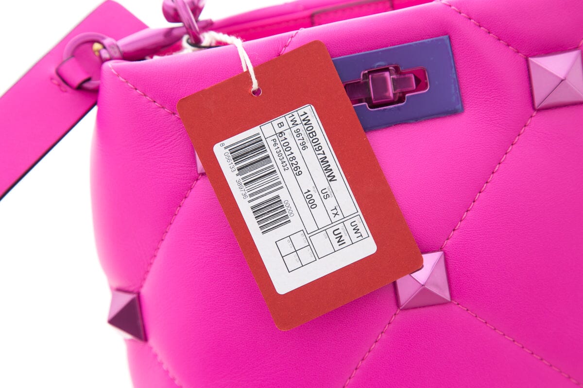 Valentino Garavani Hot Pink Roman Large Stud Handbag