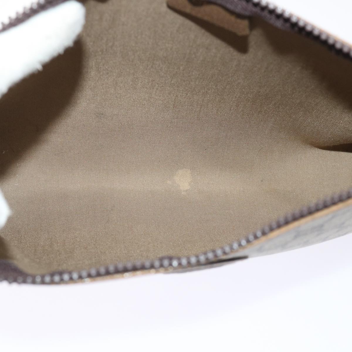 GUCCI GG Plus Canvas Clutch Bag PVC Leather Beige ep1039
