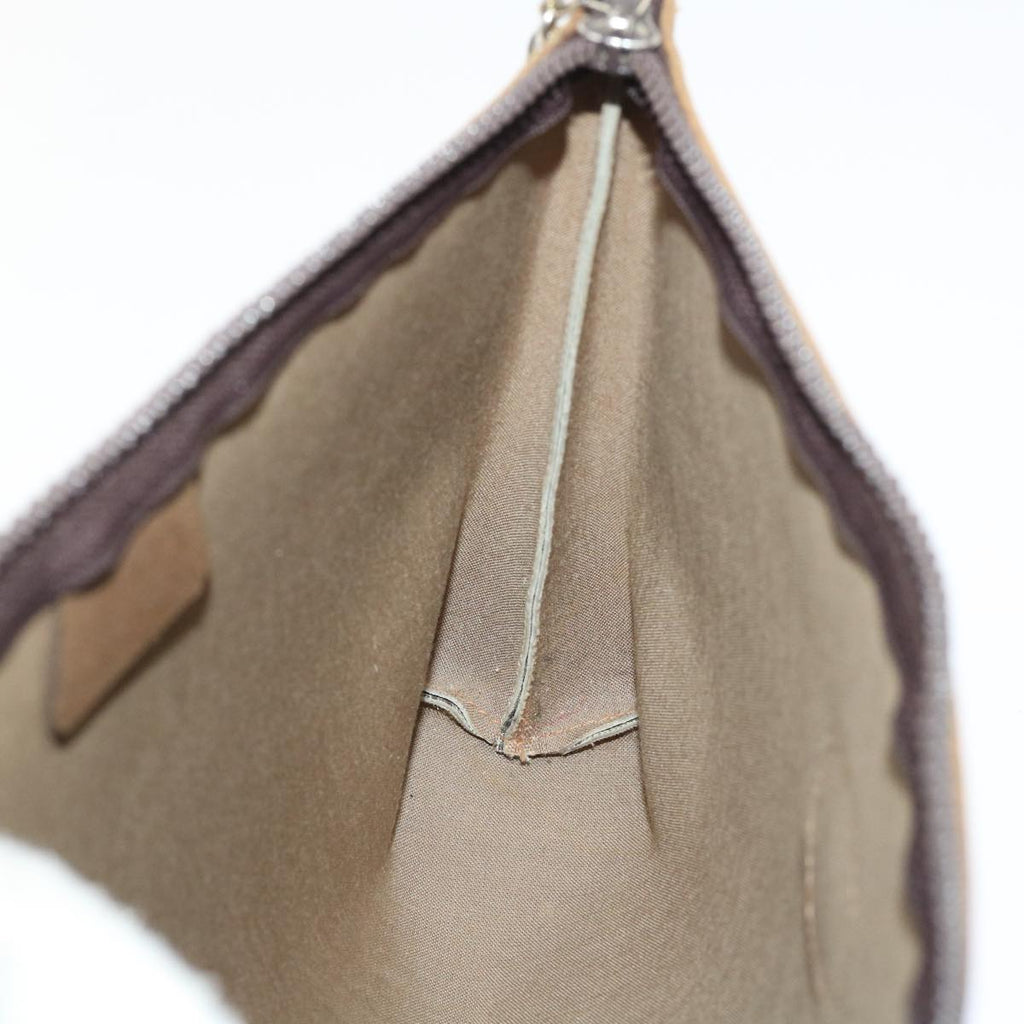 GUCCI GG Plus Canvas Clutch Bag PVC Leather Beige ep1039