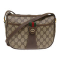 GUCCI GG Canvas Web Sherry Line Shoulder Bag Beige Red 89.02.032 ep1041