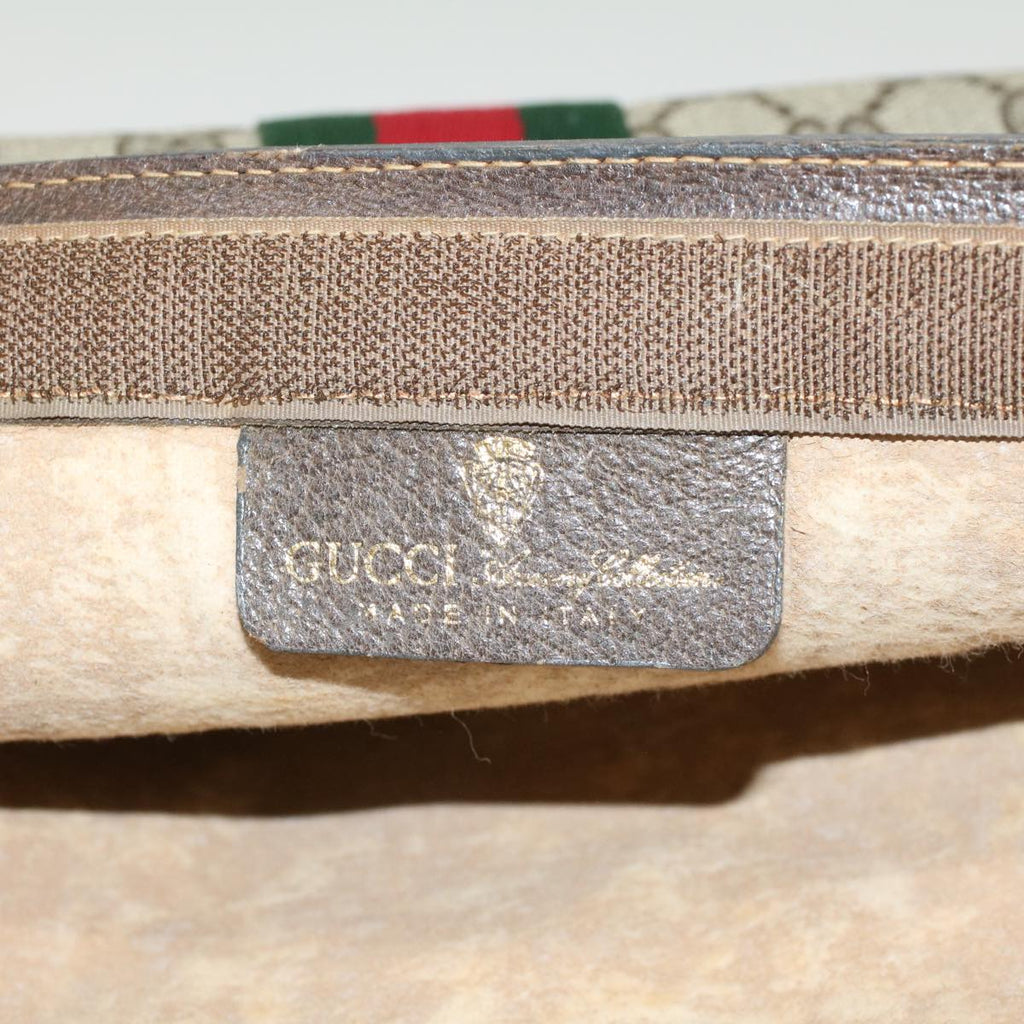 GUCCI GG Canvas Web Sherry Line Clutch Bag Beige 41•014•2125•28 ep1043