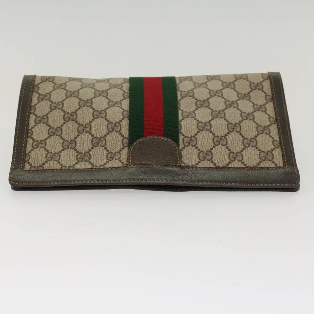 GUCCI GG Canvas Web Sherry Line Clutch Bag Beige 41•014•2125•28 ep1043