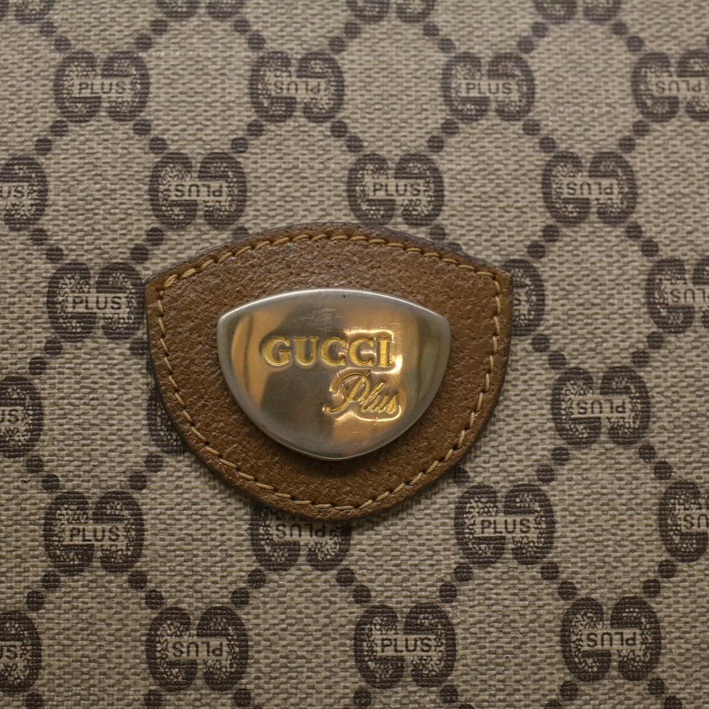 GUCCI GG Plus Canvas Web Sherry Line Tote Bag Beige Red Green ep1048