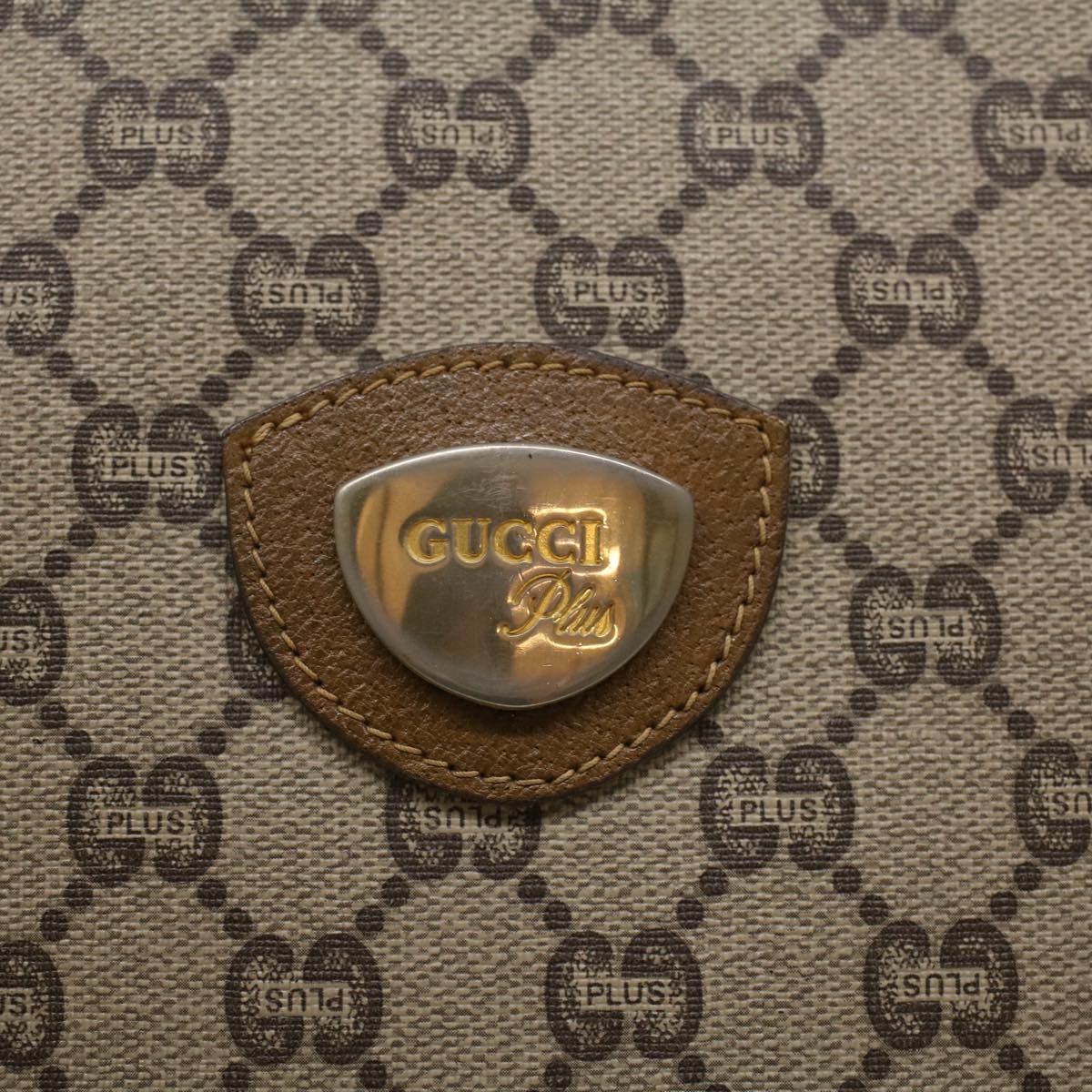 GUCCI GG Plus Canvas Web Sherry Line Tote Bag Beige Red Green ep1048
