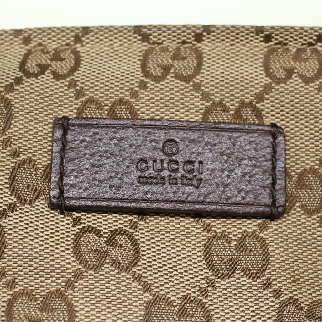 GUCCI GG Canvas Web Sherry Line Tote Bag Leather Beige Red 131230 ep1049