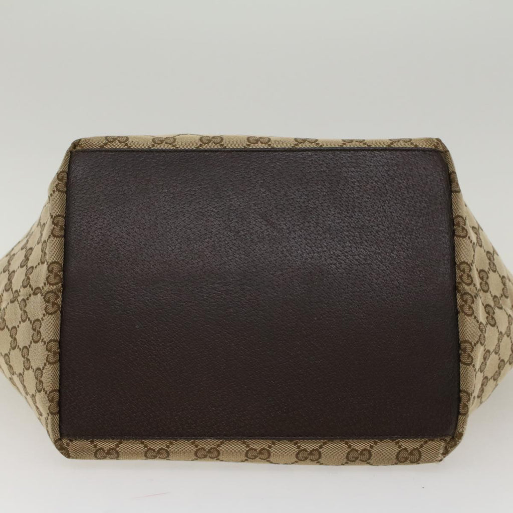 GUCCI GG Canvas Web Sherry Line Tote Bag Leather Beige Red 131230 ep1049