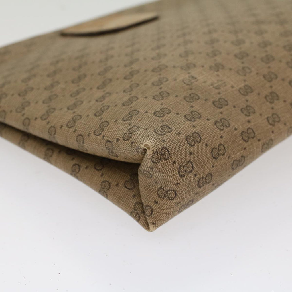 GUCCI Micro GG Canvas Clutch Bag PVC Leather Beige 67-039-5229 ep1090
