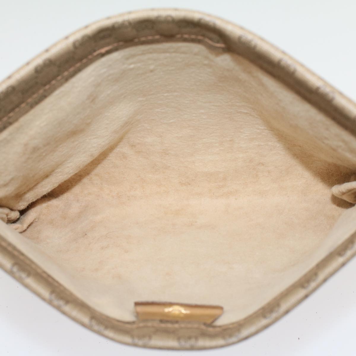 GUCCI Micro GG Canvas Clutch Bag PVC Leather Beige 67-039-5229 ep1090