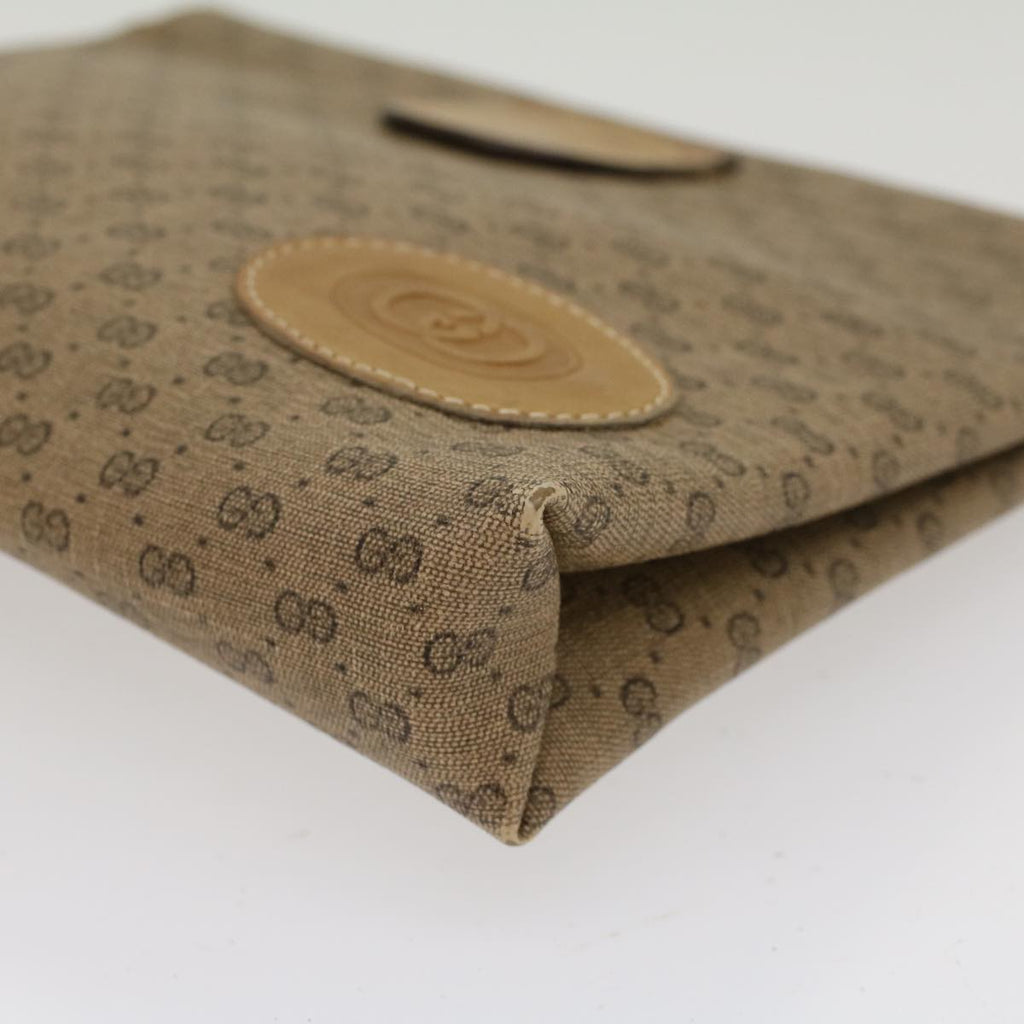GUCCI Micro GG Canvas Clutch Bag PVC Leather Beige 67-039-5229 ep1090