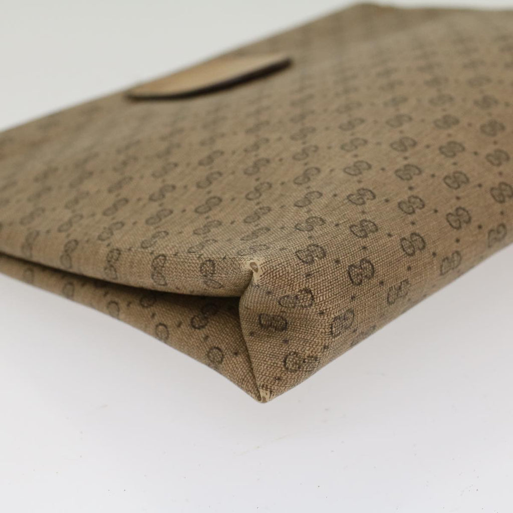 GUCCI Micro GG Canvas Clutch Bag PVC Leather Beige 67-039-5229 ep1090