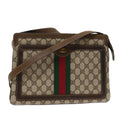 GUCCI GG Canvas Web Sherry Line Shoulder Bag Beige Red 001•16•4085 ep1097