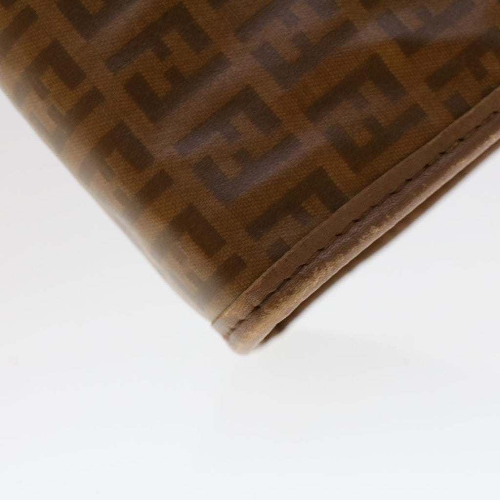 FENDI Zucchino Canvas Clutch Bag Brown ep1106