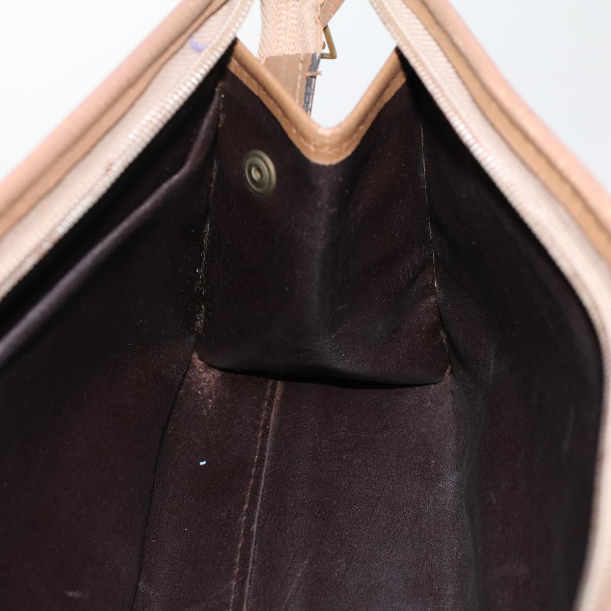 FENDI Zucchino Canvas Clutch Bag Brown ep1106