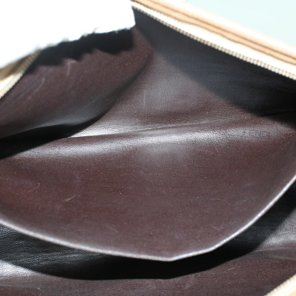 FENDI Zucchino Canvas Clutch Bag Brown ep1106