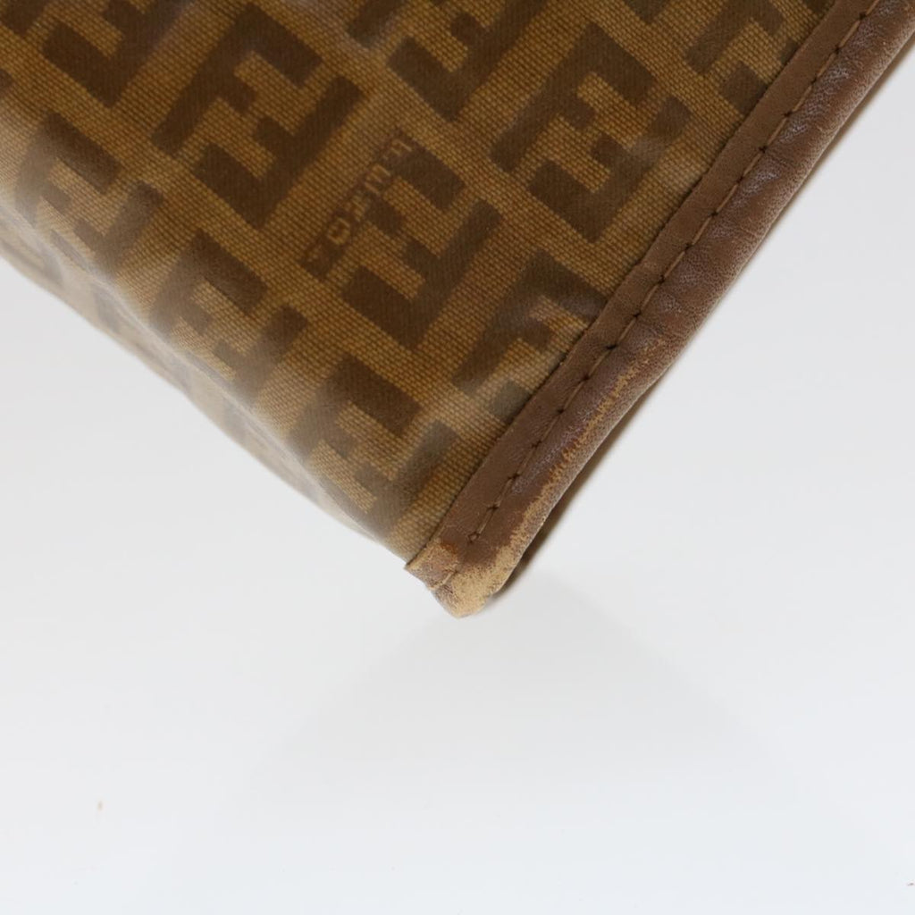 FENDI Zucchino Canvas Clutch Bag Brown ep1106