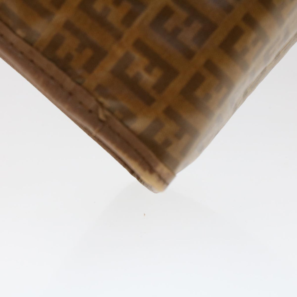 FENDI Zucchino Canvas Clutch Bag Brown ep1106