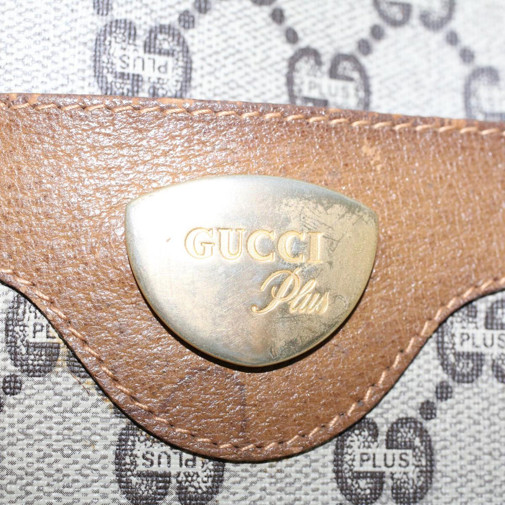 GUCCI GG Plus Canvas Web Sherry Line Tote Bag Beige Red Green ep1126