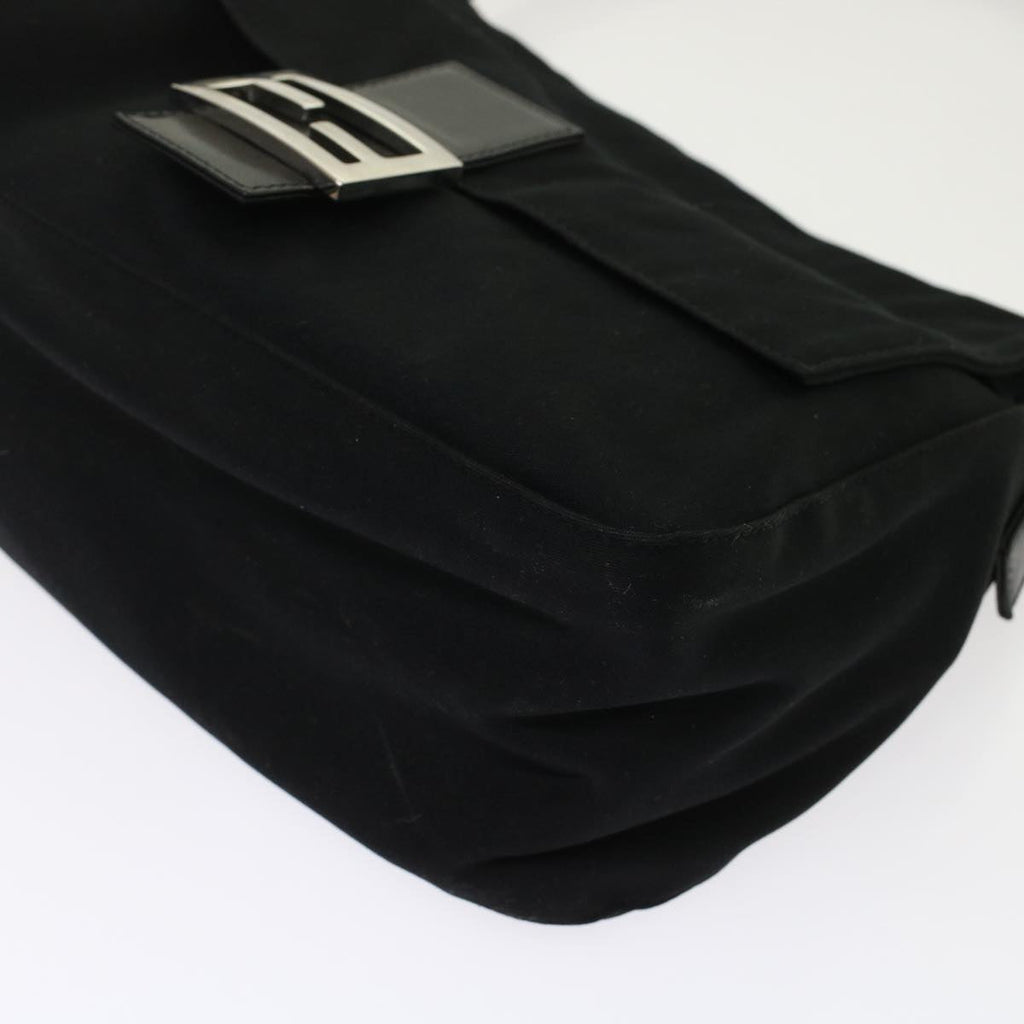 FENDI Mamma Baguette Shoulder Bag Nylon Black ep1157