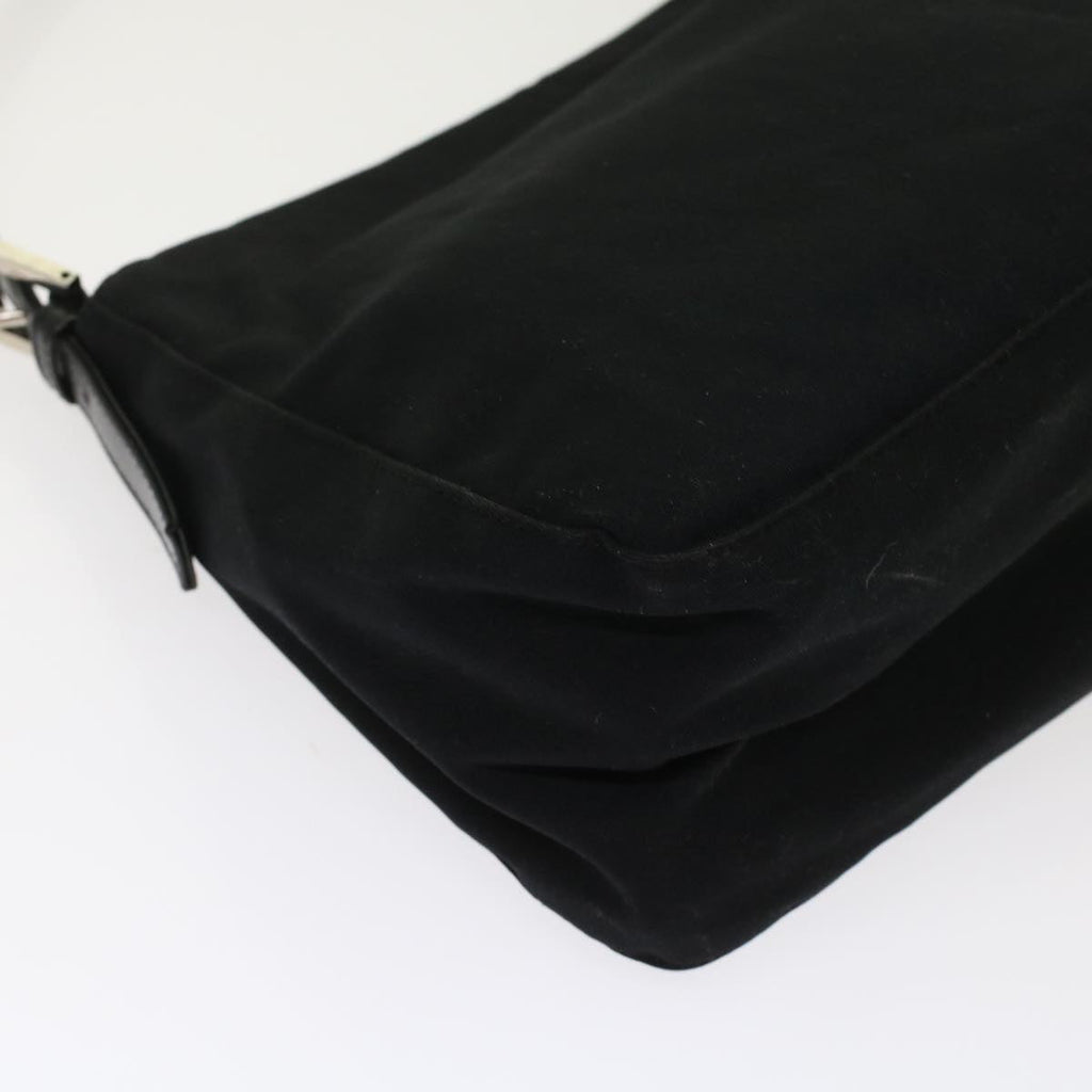 FENDI Mamma Baguette Shoulder Bag Nylon Black ep1157
