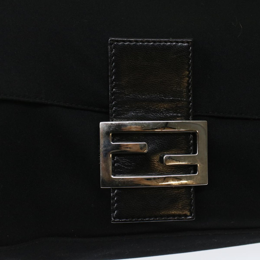 FENDI Mamma Baguette Shoulder Bag Nylon Black ep1157