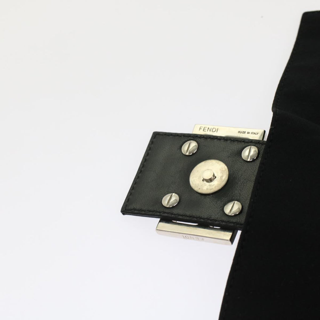 FENDI Mamma Baguette Shoulder Bag Nylon Black ep1157