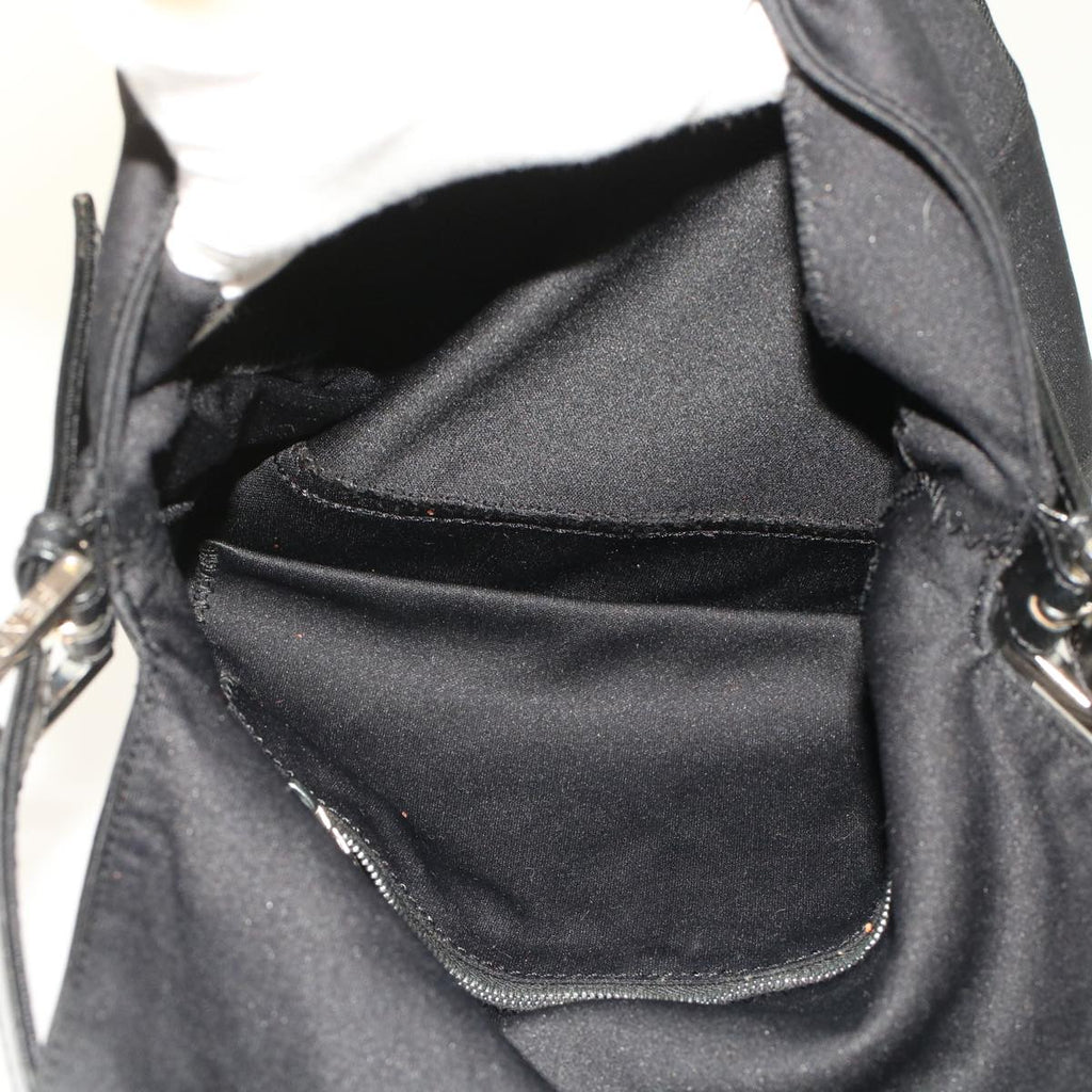 FENDI Mamma Baguette Shoulder Bag Nylon Black ep1157