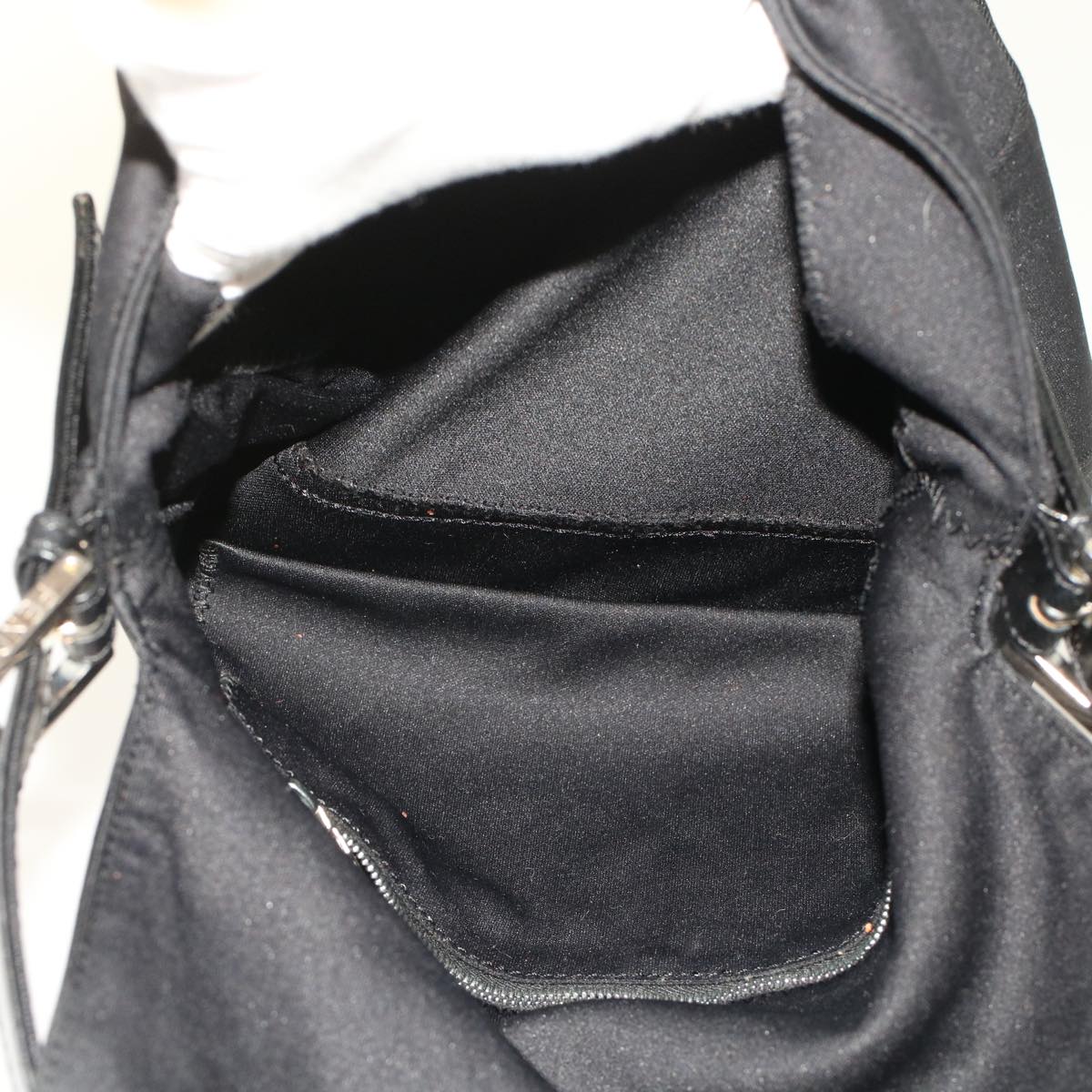 FENDI Mamma Baguette Shoulder Bag Nylon Black ep1157
