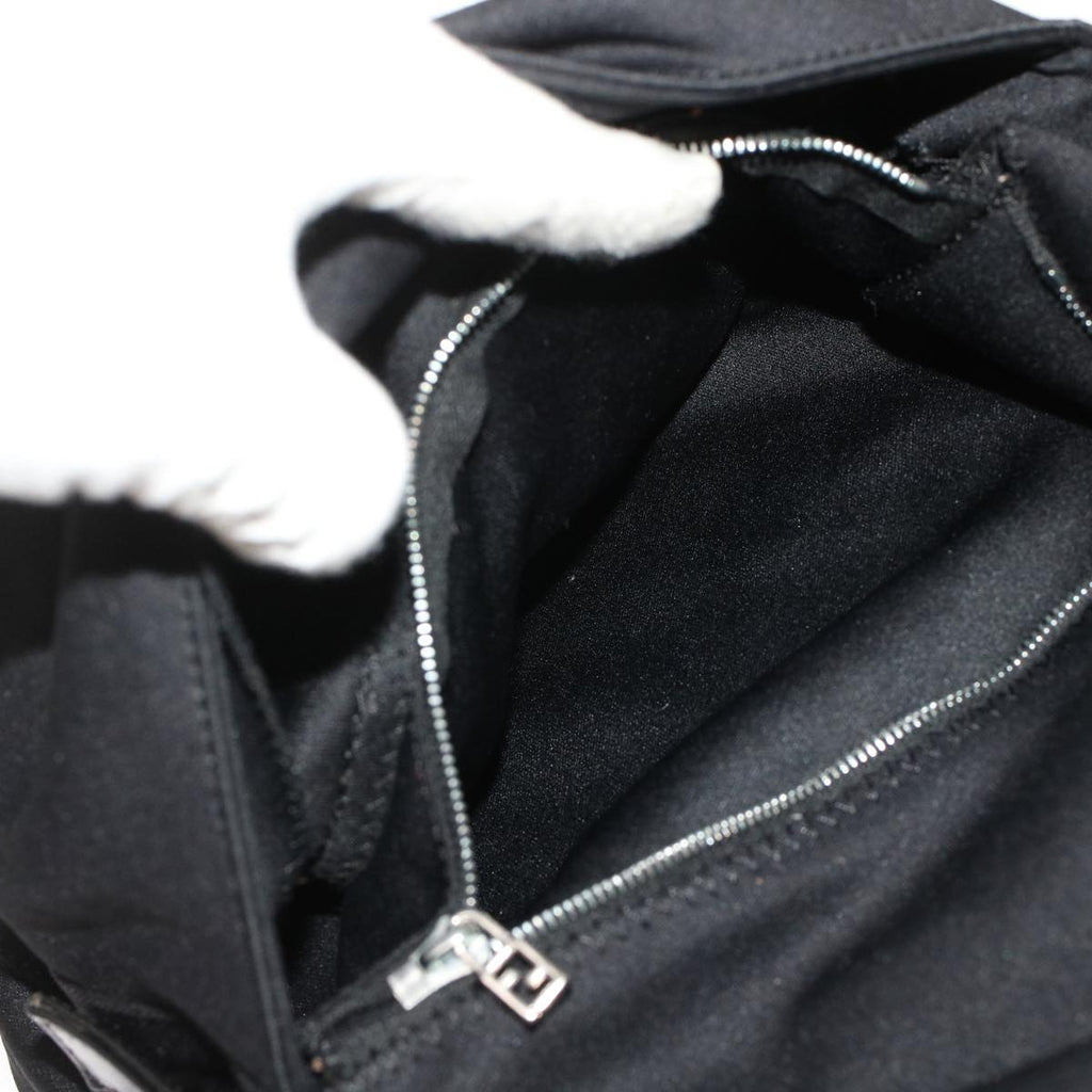 FENDI Mamma Baguette Shoulder Bag Nylon Black ep1157