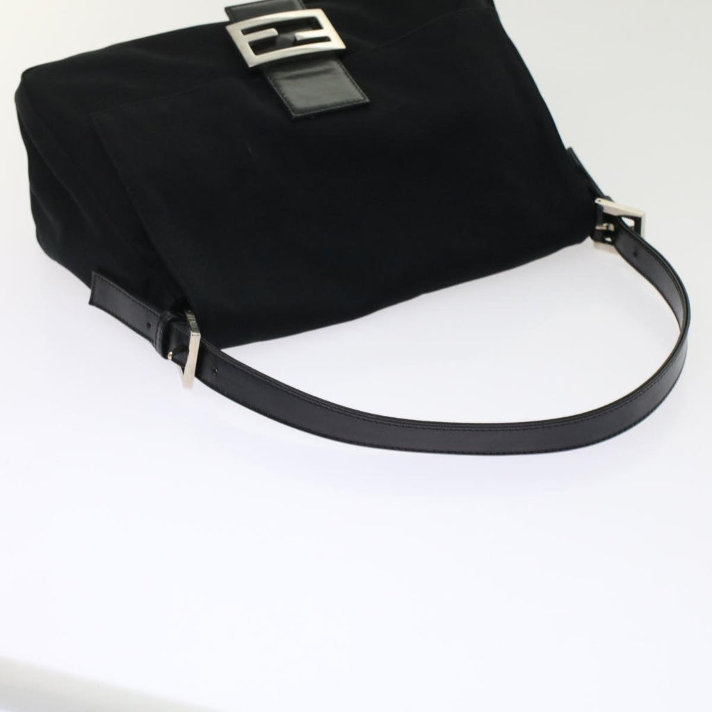 FENDI Mamma Baguette Shoulder Bag Nylon Black ep1157