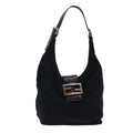 FENDI Mamma Baguette Shoulder Bag Nylon Black ep1158