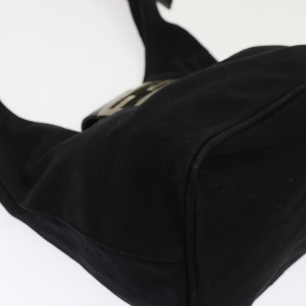 FENDI Mamma Baguette Shoulder Bag Nylon Black ep1158