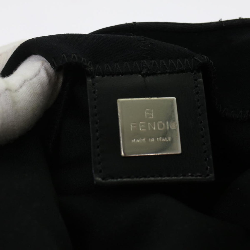 FENDI Mamma Baguette Shoulder Bag Nylon Black ep1158
