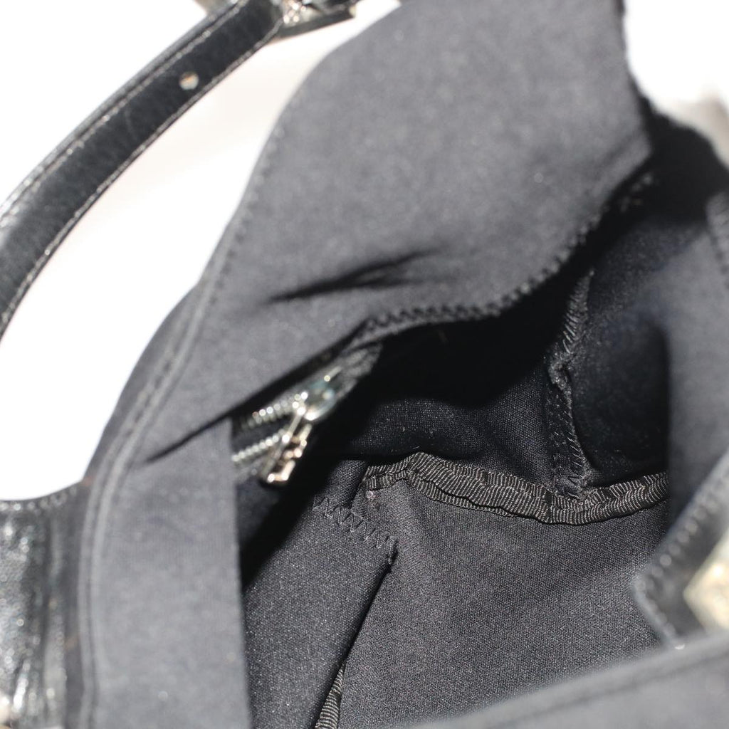 FENDI Mamma Baguette Shoulder Bag Nylon Black ep1158